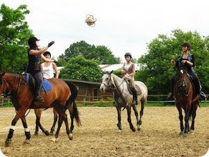 Horseball en reprise cheval